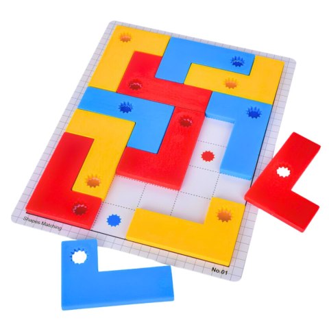 GRA LOGICZNA UKŁADANKA Z KARTAMI KOLOROWE PUZZLE KLOCKI POZIOM 2 GRA LOGICZNA UKŁADANKA Z KARTAMI KOLOROWE PUZZLE KLOCKI POZIOM 2