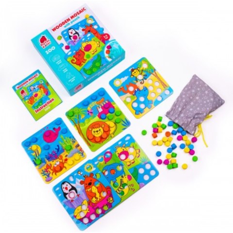 GRA EDUKACYJNA DREWNIANA MOZAIKA ZOO W WORECZKU ZWIERZĘTA ROTER KAFER GRA EDUKACYJNA DREWNIANA MOZAIKA ZOO W WORECZKU ZWIERZĘTA ROTER KAFER