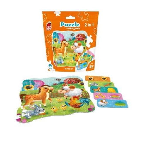PUZZLE 2W1 FARMA ZESTAW UKŁADANKA MINI GRA EDUKACYJNA ZWIERZĘTA ROTER KAFER PUZZLE 2W1 FARMA ZESTAW UKŁADANKA MINI GRA EDUKACYJNA ZWIERZĘTA ROTER KAFER