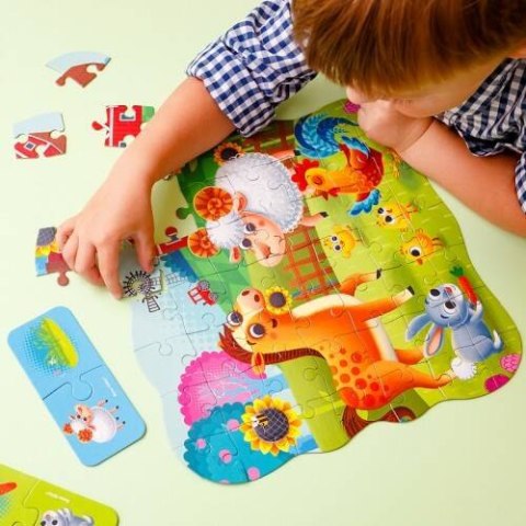 PUZZLE 2W1 FARMA ZESTAW UKŁADANKA MINI GRA EDUKACYJNA ZWIERZĘTA ROTER KAFER PUZZLE 2W1 FARMA ZESTAW UKŁADANKA MINI GRA EDUKACYJNA ZWIERZĘTA ROTER KAFER