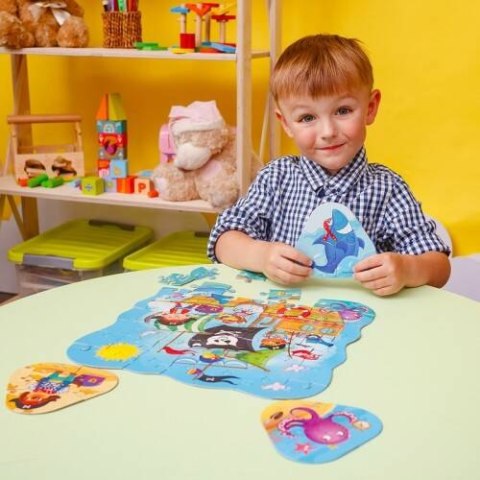 PUZZLE 2W1 PIRACI ZESTAW UKŁADANKA MINI GRA EDUKACYJNA MORZE ROTER KAFER PUZZLE 2W1 PIRACI ZESTAW UKŁADANKA MINI GRA EDUKACYJNA MORZE ROTER KAFER