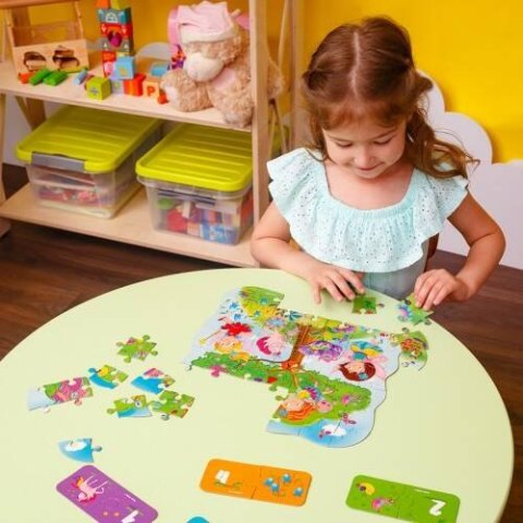 PUZZLE 2W1 WRÓŻKI W SASZETCE UKŁADANKA MINI GRA NAUKA LICZENIA ROTER KAFER
