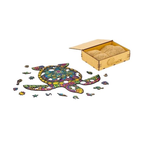 PUZZLE DREWNIANE UKŁADANKA DŁUGOWIECZNY ŻÓŁW KOLOROWY ZWIERZĘ PUZZLE DREWNIANE UKŁADANKA DŁUGOWIECZNY ŻÓŁW KOLOROWY ZWIERZĘ