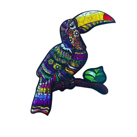 PUZZLE DREWNIANE UKŁADANKA TROPIKALNY TUKAN ZESTAW PUZZLI A4 OZDOBA PUZZLE DREWNIANE UKŁADANKA TROPIKALNY TUKAN ZESTAW PUZZLI A4 OZDOBA