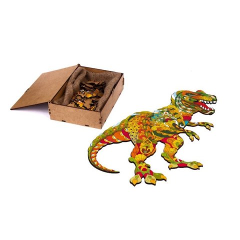 PUZZLE DREWNIANE UKŁADANKA TYRANOZAUR DINOZAUR KOLOROWY OZDOBA PUZZLE DREWNIANE UKŁADANKA TYRANOZAUR DINOZAUR KOLOROWY OZDOBA
