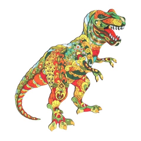 PUZZLE DREWNIANE UKŁADANKA TYRANOZAUR DINOZAUR ZESTAW PUZZLI A4 OZDOBA PUZZLE DREWNIANE UKŁADANKA TYRANOZAUR DINOZAUR ZESTAW PUZZLI A4 OZDOBA