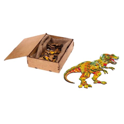 PUZZLE DREWNIANE UKŁADANKA TYRANOZAUR DINOZAUR ZESTAW PUZZLI A4 OZDOBA PUZZLE DREWNIANE UKŁADANKA TYRANOZAUR DINOZAUR ZESTAW PUZZLI A4 OZDOBA