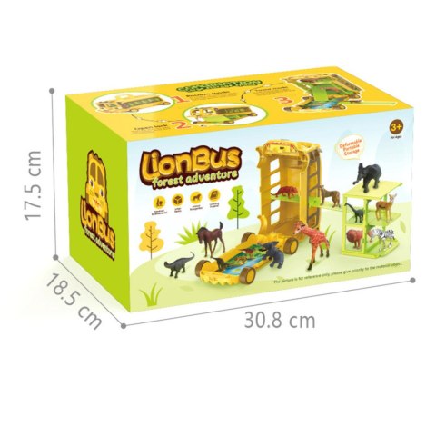 Animal park lion bus with 12 animals Animal park lion bus with 12 animals