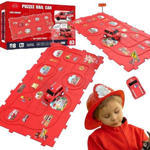 Diy puzzle track - fire truck Diy puzzle track - fire truck