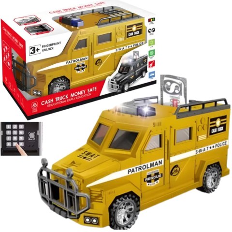 Gold police car piggy bank Gold police car piggy bank