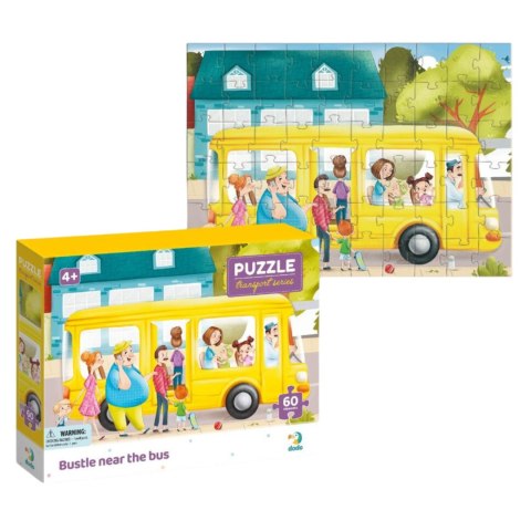 PUZZLE "GWAR OBOK AUTOBUSU" KOLOROWA I UROCZA UKŁADANKA 60 ELEMENTÓW PUZZLE "GWAR OBOK AUTOBUSU" KOLOROWA I UROCZA UKŁADANKA 60 ELEMENTÓW