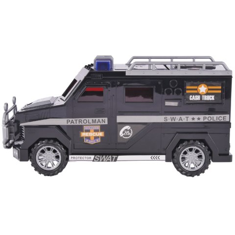 Special police vehicle money storage tank