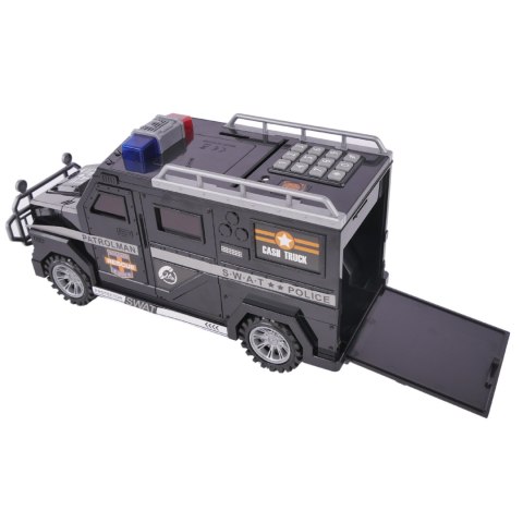 Special police vehicle money storage tank