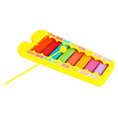 Cymbałki Różnokolorowe Klawisze Pałeczka Nauka Kolorów Liczb Instrument