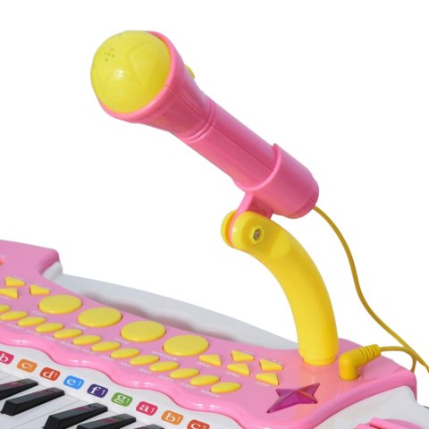 Elektroniczne Organki Pianino Keyboard Mikrofon Stołek Dźwięki I Światełka
