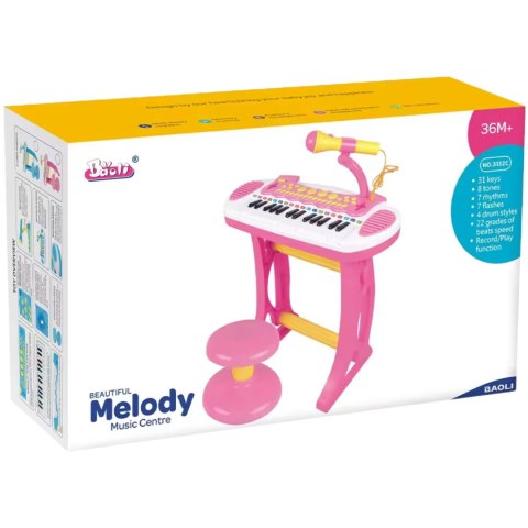 Elektroniczne Organki Pianino Keyboard Mikrofon Stołek Dźwięki I Światełka
