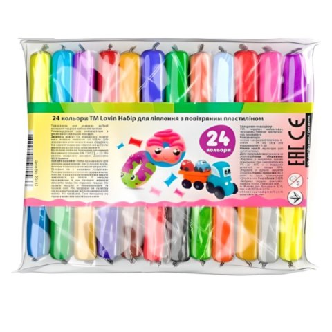 Zestaw lekkiej ciastoliny 24 kolory 70132 Zestaw lekkiej ciastoliny 24 kolory 70132