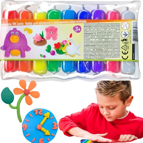 Zestaw lekkiej ciastoliny 9 kolorow 70136 Zestaw lekkiej ciastoliny 9 kolorow 70136