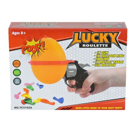 Gra Ruletka Balonowa Balony Pistolet Obręcz Tarcza Ze Wskazówkami Pompka Gra Ruletka Balonowa Balony Pistolet Obręcz Tarcza Ze Wskazówkami Pompka