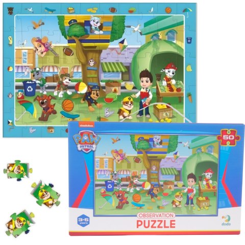Puzzle obserwacyjne Paw Psi Patrol Zestaw Do Układania Układanka 50 Element Puzzle obserwacyjne Paw Psi Patrol Zestaw Do Układania Układanka 50 Element