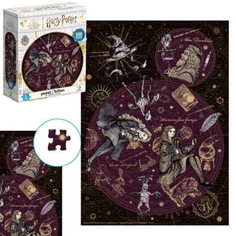 Puzzle Harry Potter Zestaw Układanka 500 Kolorowych Elementów Magia Puzzle Harry Potter Zestaw Układanka 500 Kolorowych Elementów Magia