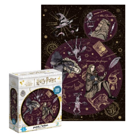 Puzzle Harry Potter Zestaw Układanka 500 Kolorowych Elementów Magia Puzzle Harry Potter Zestaw Układanka 500 Kolorowych Elementów Magia