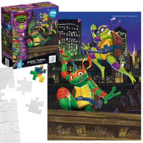 Puzzle "Wojownicze Żółwie Ninja - Donatello I Michelangelo" 250 Elementów Puzzle "Wojownicze Żółwie Ninja - Donatello I Michelangelo" 250 Elementów