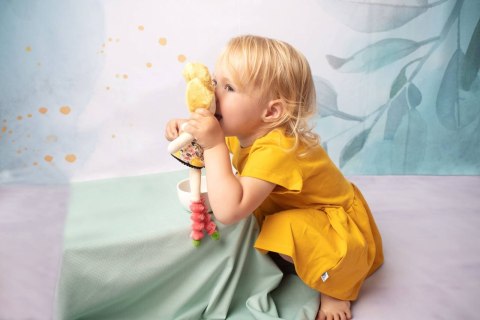 Lalka Maja Laleczka Szmaciana Delikatna Blond Włosy Kokardka Kolorowa Lalka Maja Laleczka Szmaciana Delikatna Blond Włosy Kokardka Kolorowa