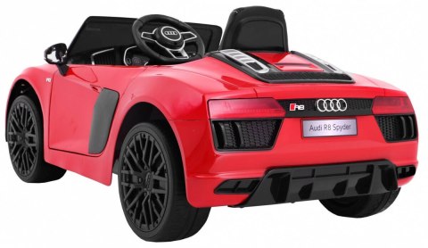 Auto Na Akumulator Audi R8 Spyder Wolny Start Czerwony Pilot Radio MP3 LED