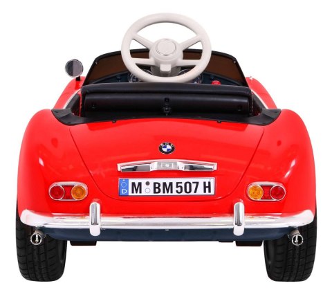 Auto Na Akumulator BMW 507 Retro Czerwony Audio LED Pilot Ekoskóra EVA MP3