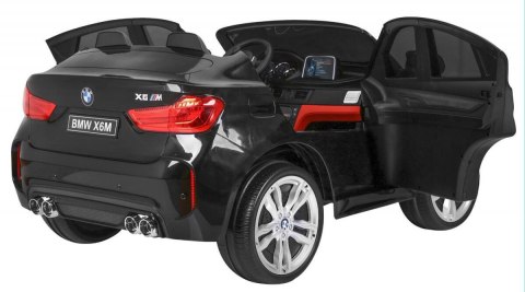 Auto Na Akumulator BMW X6M XXL Dla 2 Dzieci Czarny Pilot Ekoskóra MP3 LED