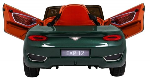 Auto Na Akumulator Bentley EXP 12 Zielony Pilot Elegancki Wygląd LED MP3