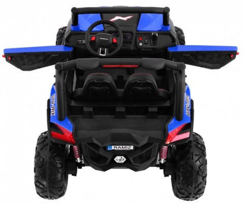 Auto Na Akumulator Buggy SuperStar Niebieski Napęd 4x4 Pilot Bagażnik MP3