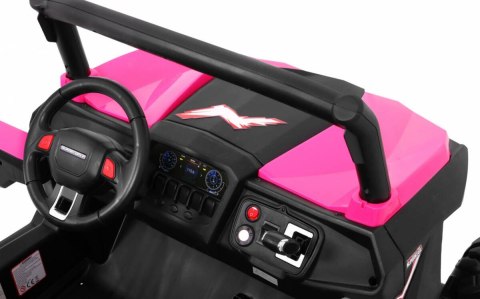Auto Na Akumulator Buggy SuperStar Różowy Napęd 4x4 Pilot Bagażnik MP3