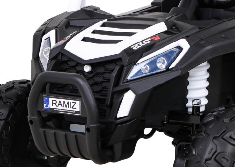 Auto Na Akumulator Buggy UTV 2000M Racing Biały Napęd 4x4 Pilot MP3 LED Auto Na Akumulator Buggy UTV 2000M Racing Biały Napęd 4x4 Pilot MP3 LED