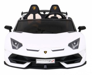 Auto Na Akumulator Lamborghini SVJ DRIFT Biały Funkcja driftu Pilot MP3 LED