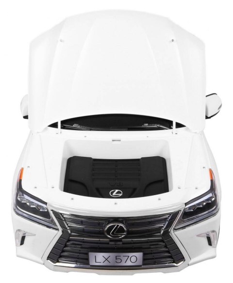 Auto Na Akumulator Lexus LX570 Biały Pilot Koła EVA Radio MP3 LED