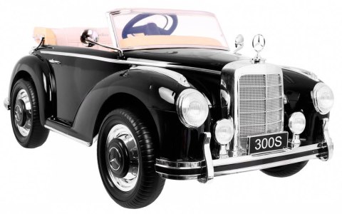 Auto Na Akumulator Mercedes Benz 300S Retro Czarny Pilot EVA LED MP3 Auto Na Akumulator Mercedes Benz 300S Retro Czarny Pilot EVA LED MP3