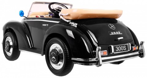 Auto Na Akumulator Mercedes Benz 300S Retro Czarny Pilot EVA LED MP3 Auto Na Akumulator Mercedes Benz 300S Retro Czarny Pilot EVA LED MP3