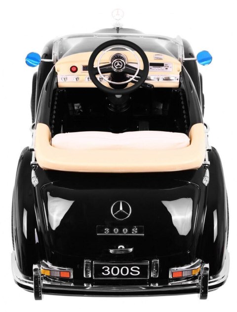 Auto Na Akumulator Mercedes Benz 300S Retro Czarny Pilot EVA LED MP3 Auto Na Akumulator Mercedes Benz 300S Retro Czarny Pilot EVA LED MP3