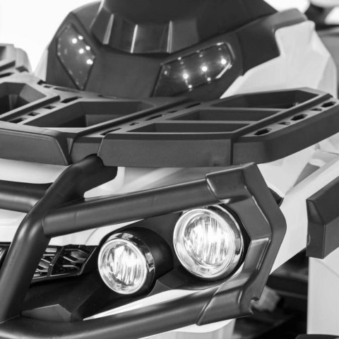 Quad ATV Na Akumulator Biały Koła EVA Radio MP3 LED Wolny Start Quad ATV Na Akumulator Biały Koła EVA Radio MP3 LED Wolny Start