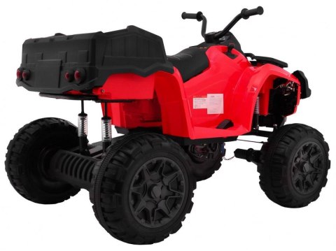 Quad Na Akumulator XL ATV 2,4GHz Czerwony Pilot Napęd 4x4 Bagażnik LED