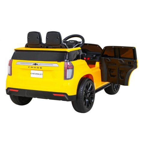 Auto Na Akumulator Chevrolet Tahoe Elektryczne Żółty Pilot Radio MP3 LED