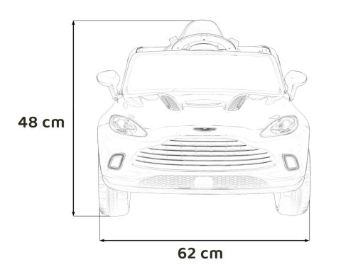Auto Na Akumulator Aston Martin DBX Czarny