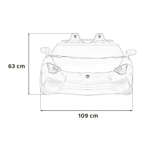Auto Na Akumulator Lamborghini Aventador Niebieski Silnik bezszczotkowy LED