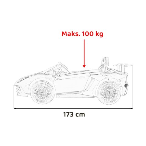 Auto Na Akumulator Lamborghini Aventador Niebieski Silnik bezszczotkowy LED
