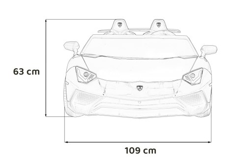 Auto Na Akumulator Lamborghini Aventador Szary Silnik bezszczotkowy LED