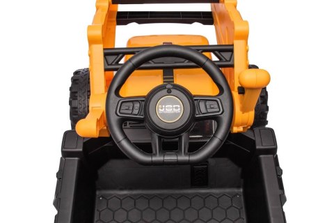 Traktor Na Akumulator Koparka Pojazd JCB Żółty Wolny Start Łyżka Klakson