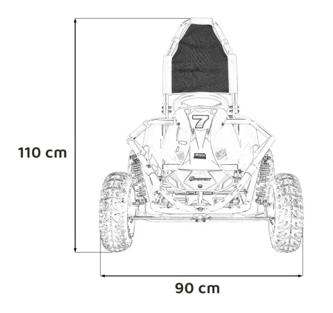 Gokart Na Akumulator Pojazd MUD MONSTER Czarny