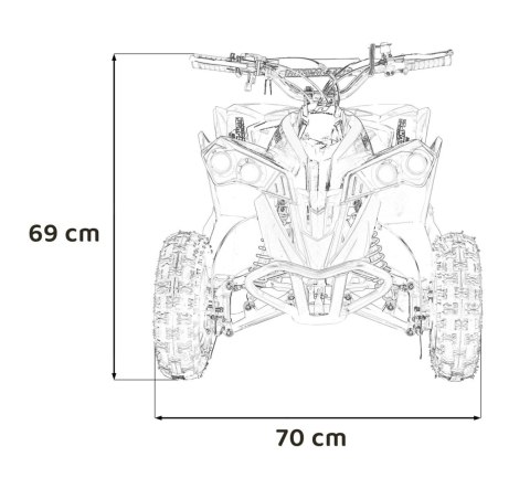 Mini Quad Spalinowy Pojazd RENEGADE HIPERFECT 49CC Czerwony